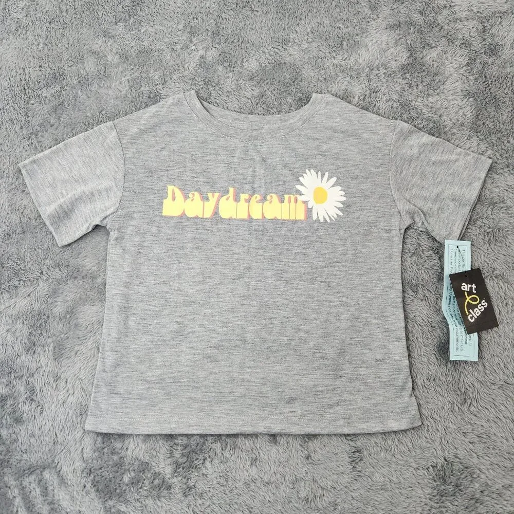 Art Class Gray Daydream‎ Graphic Sleepwear T-Shirt Girls M (7/8) Short Sleeve